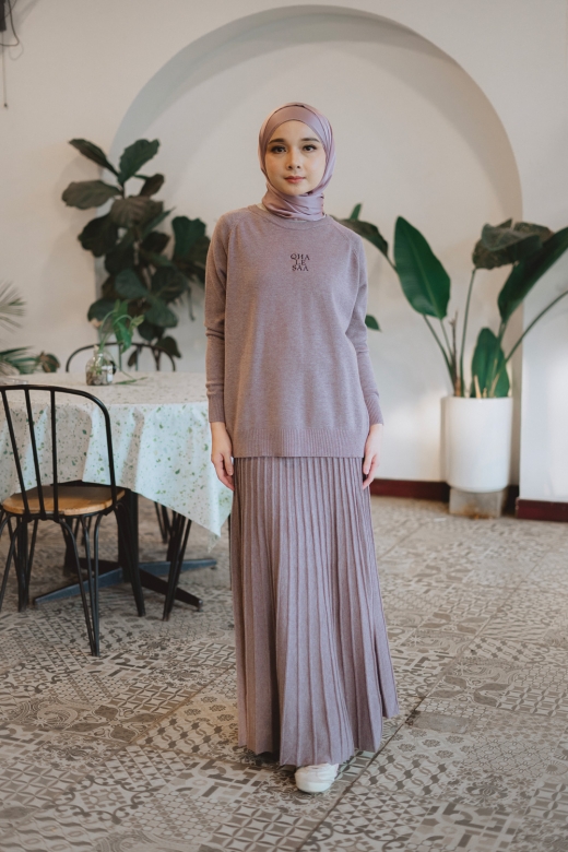 Sora Knit Set - dusty purple